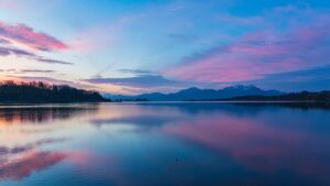 A serene lake symbolizing as the chapter closes .