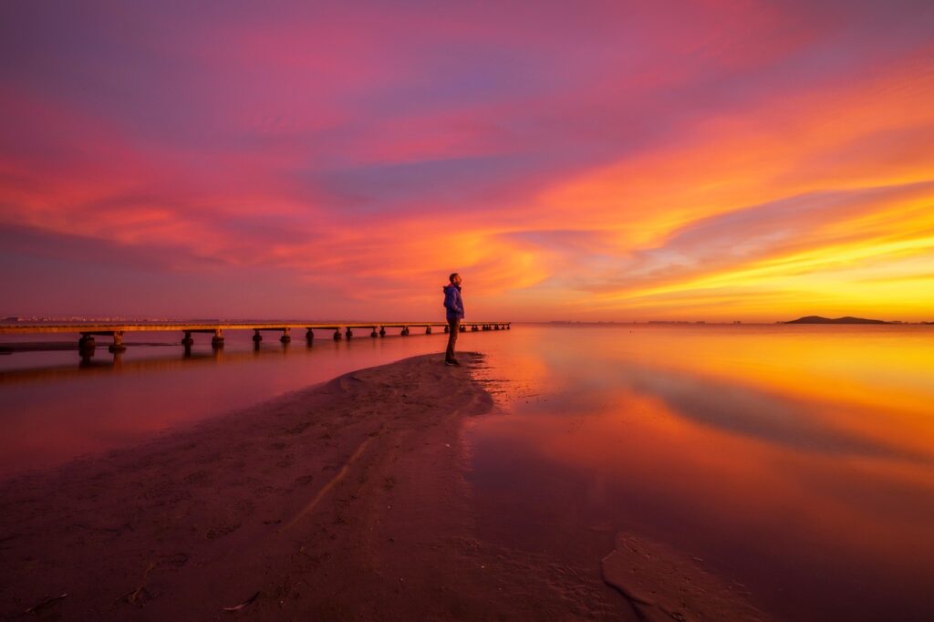 Sunrise prayer time symbolizing early morning renewal