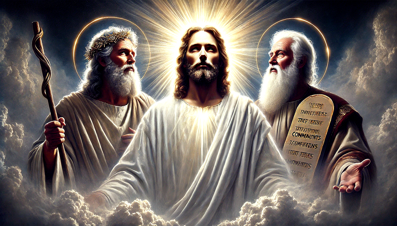 Radiant light from heaven during Christ's transfiguration – Listen to Him