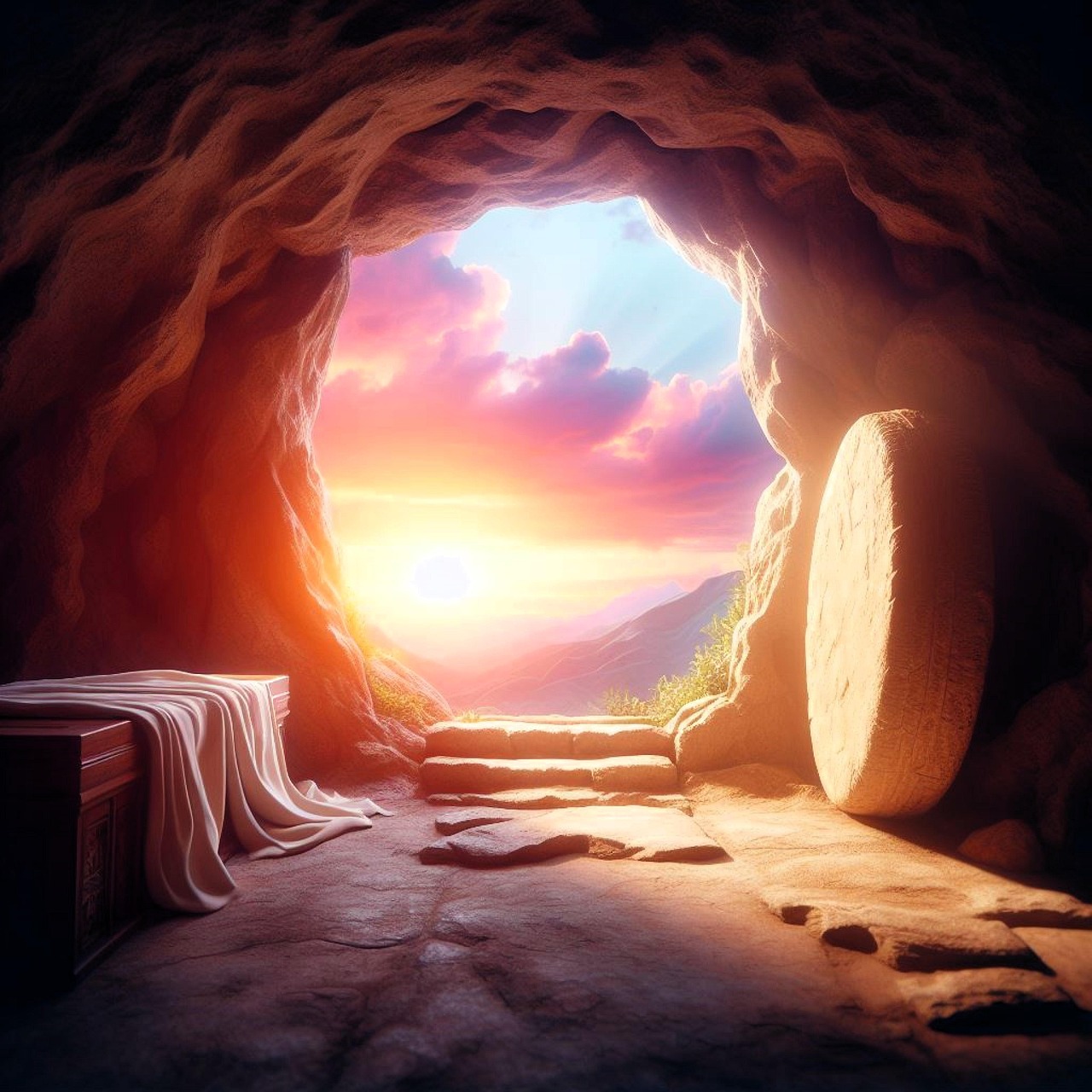 Empty tomb symbolizing the resurrection of Jesus