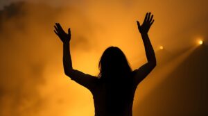  A person casting a long shadow at sunrise, symbolizing theit Living in the Spirit.