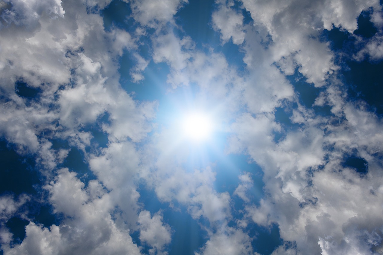 Faith becomes sight—heavenly light shining through clouds symbolizing belief in the unseen