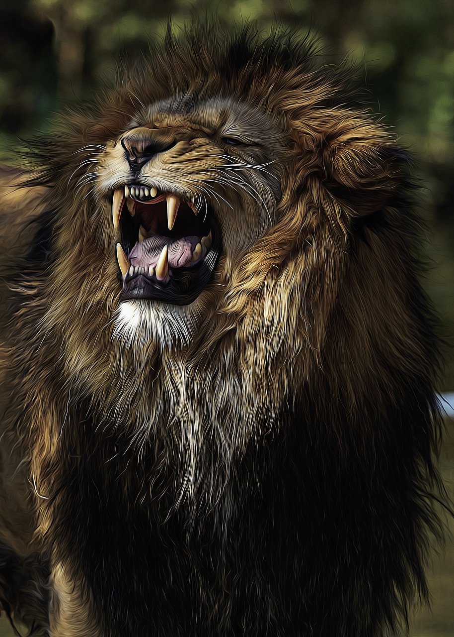 A roaring lion symbolizing the devil’s threat to those not spiritually