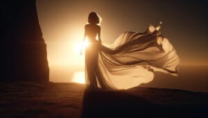 Christ lives in me – symbolic light glowing from within a believer’s silhouette