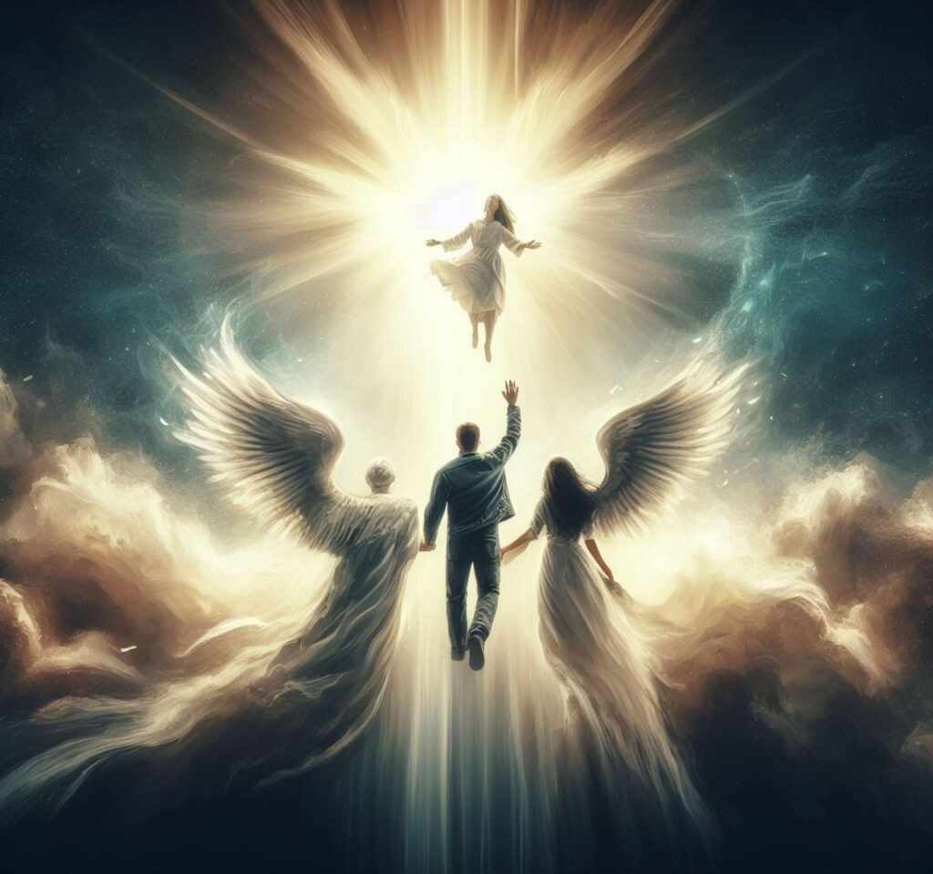 God's people joyfully serving in heaven