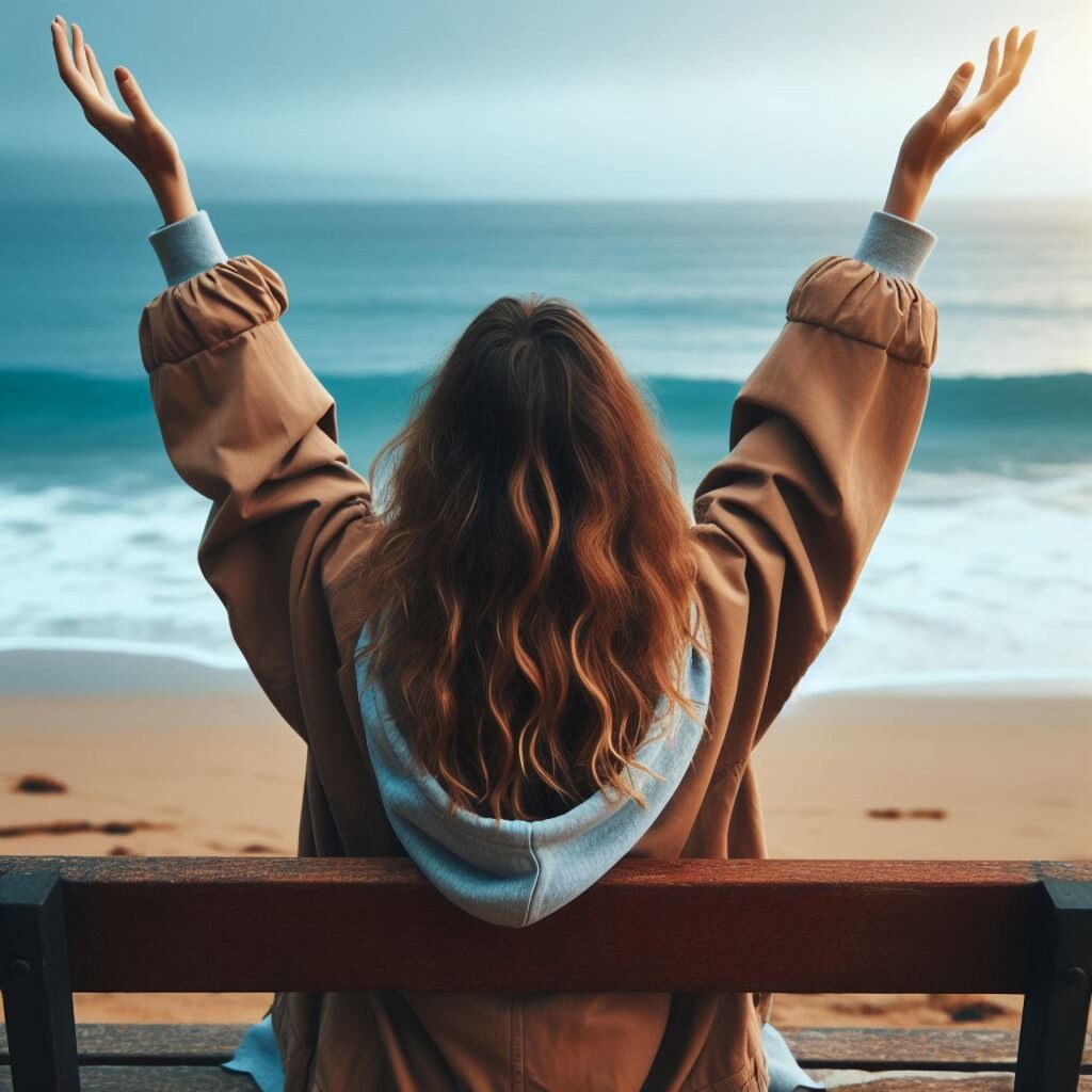 Person lifting hands in worship to praise and thank God
