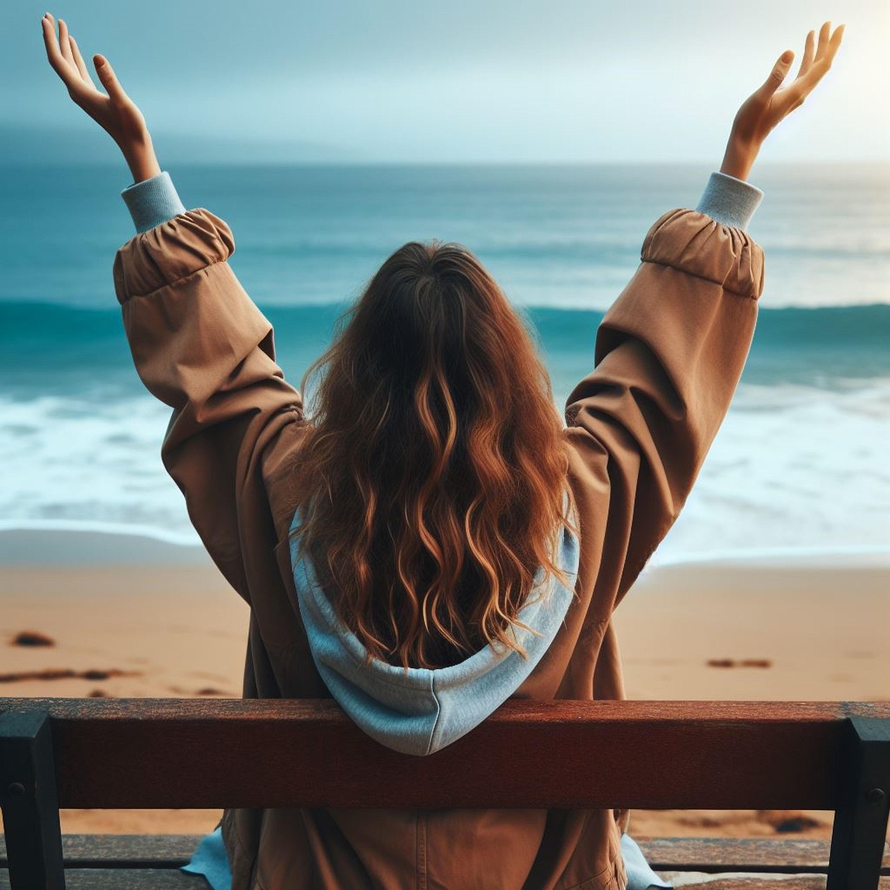 Person lifting hands in worship to praise and thank God