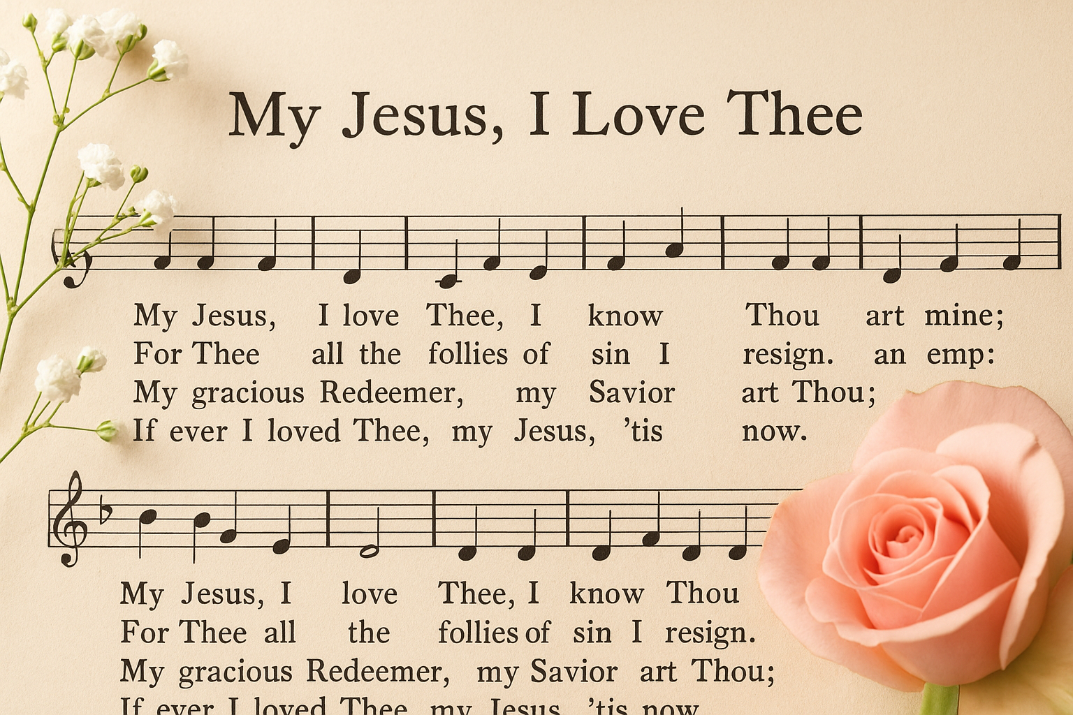 If ever I loved You Lord Jesus hymn sheet music