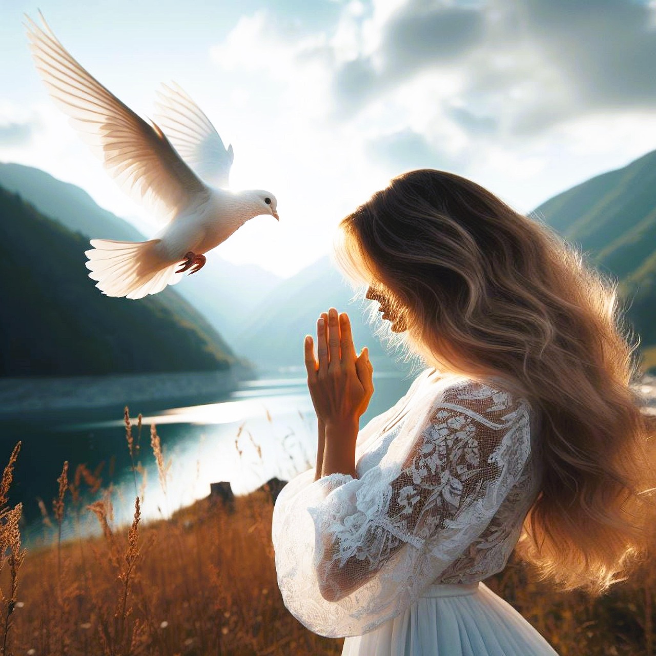 Gentle dove with radiant light symbolizing the Holy Spirit cutting to the heart