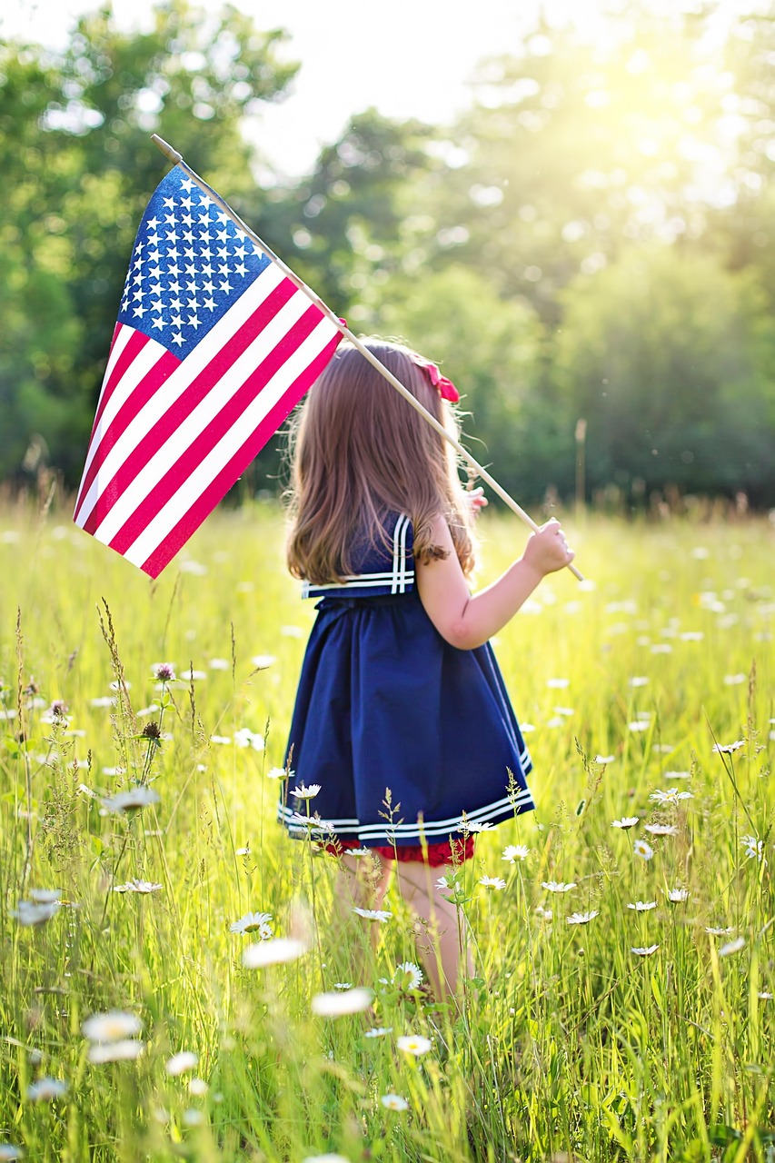 Child With American Flag