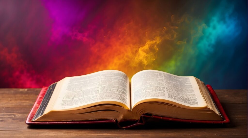 Bible open with sunrise symbolizing God’s blessings