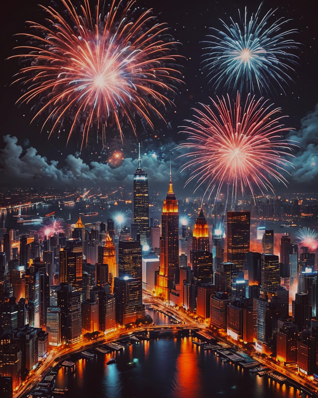 Heavenly light and golden city symbolizing New Jerusalem