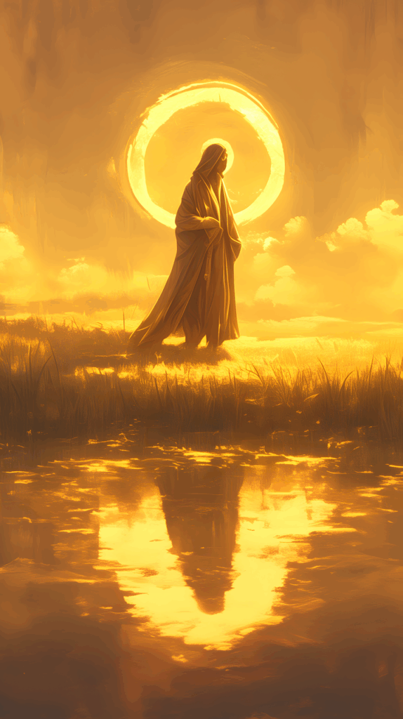 Light shining in darkness symbolizing Christ