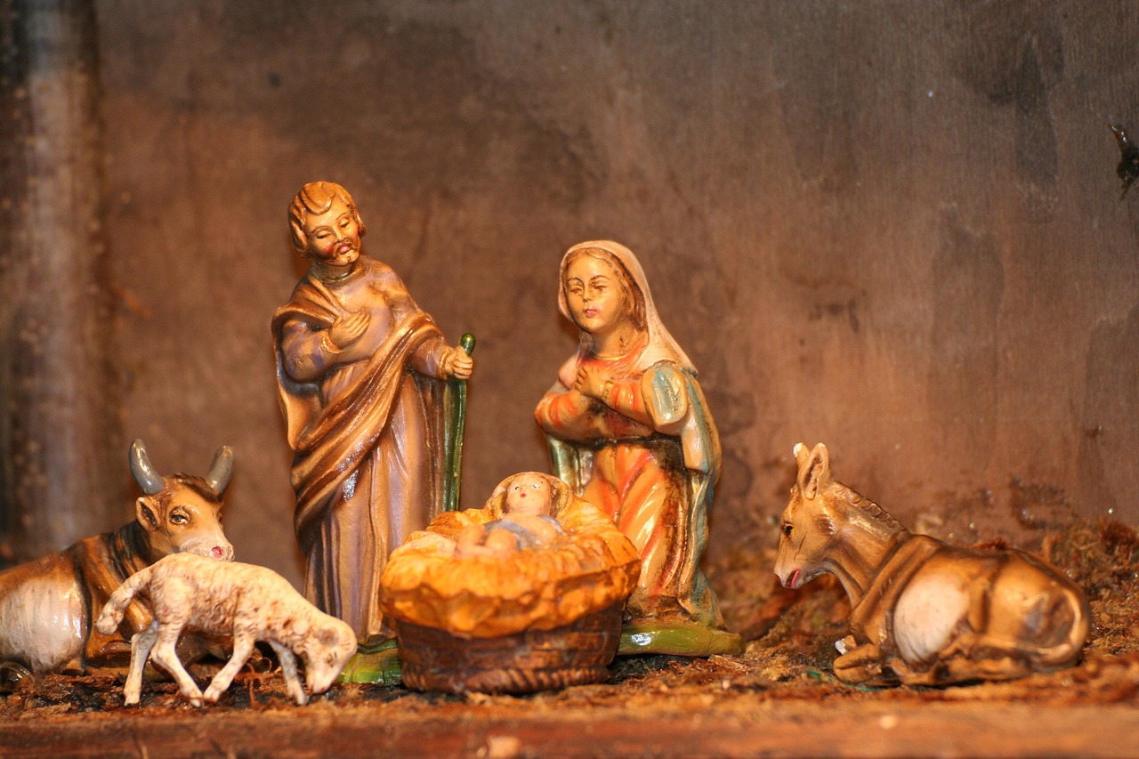Baby Jesus laid in a manger