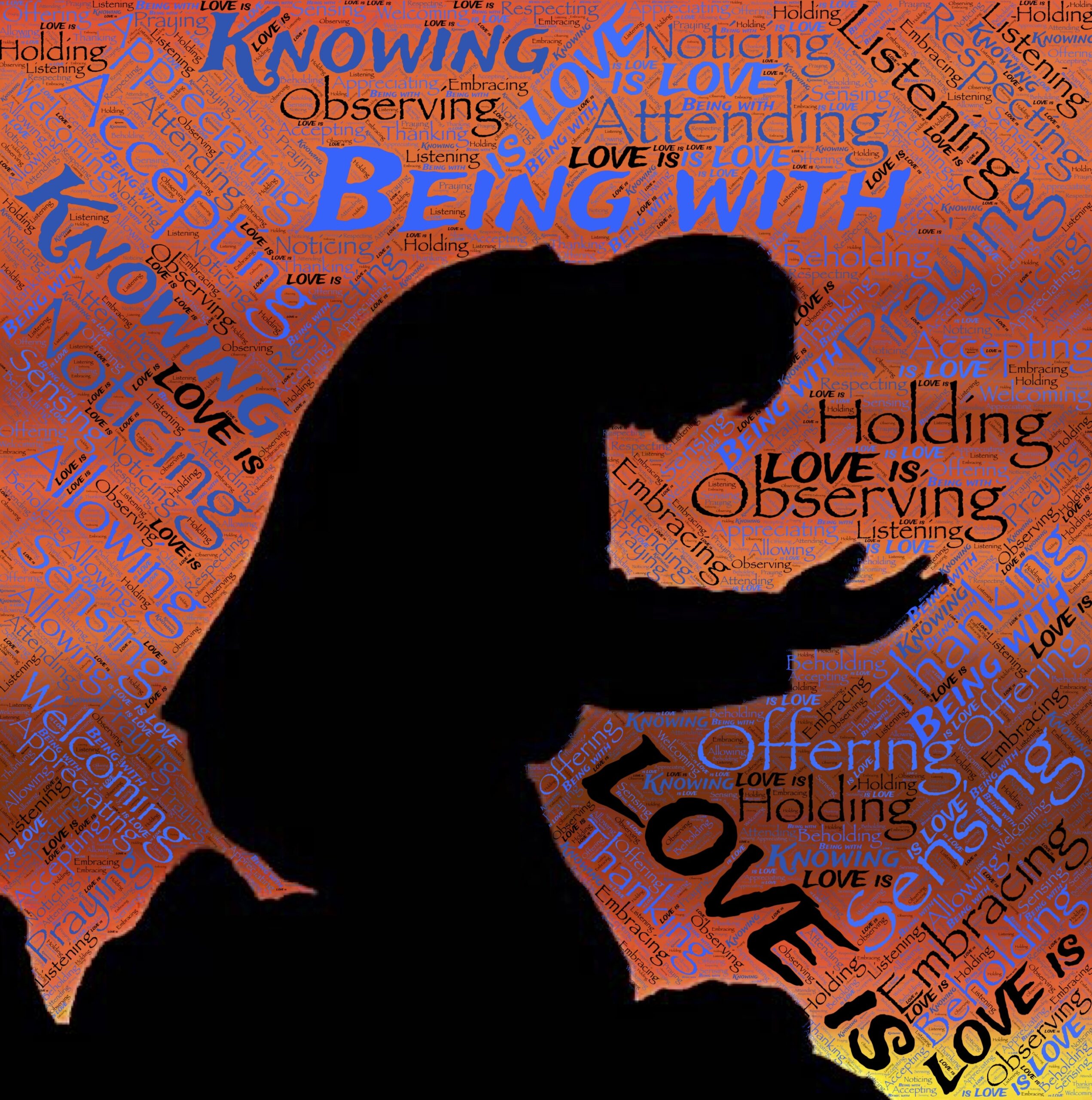 person praying peacefully after letting go of complaints