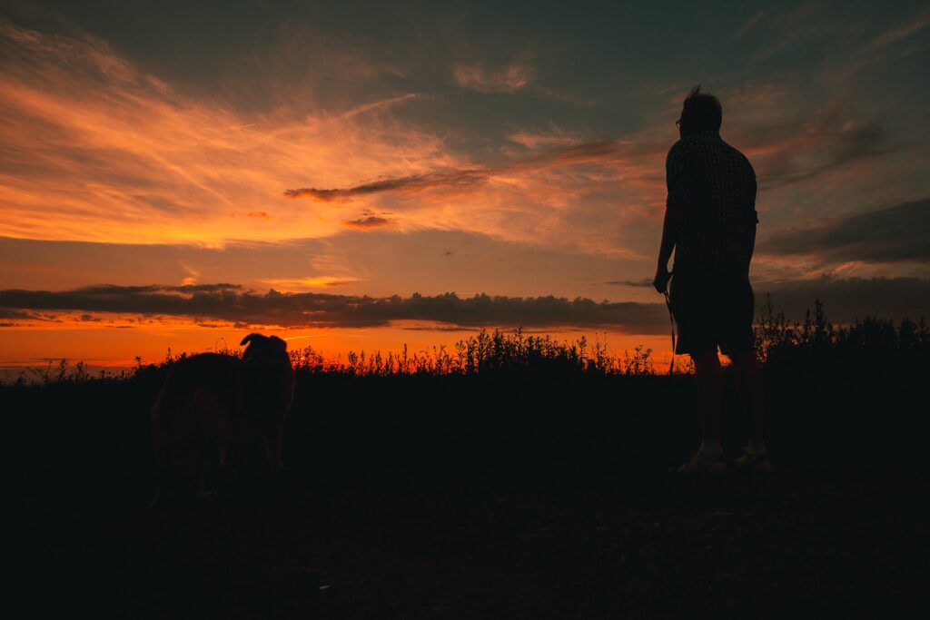 A sunrise over workers in a field with rays of light, symbolizing offering every task to the Lord.