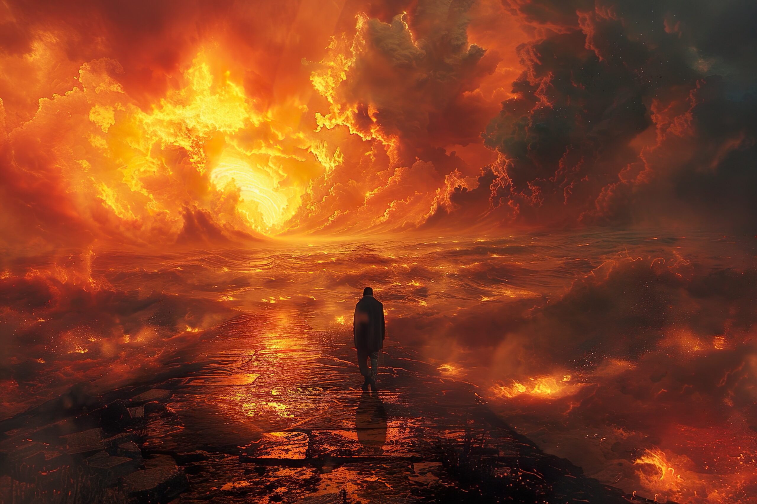 Warm glowing fire representing the Holy Spirit, faith, spiritual renewal, and hope in Christ