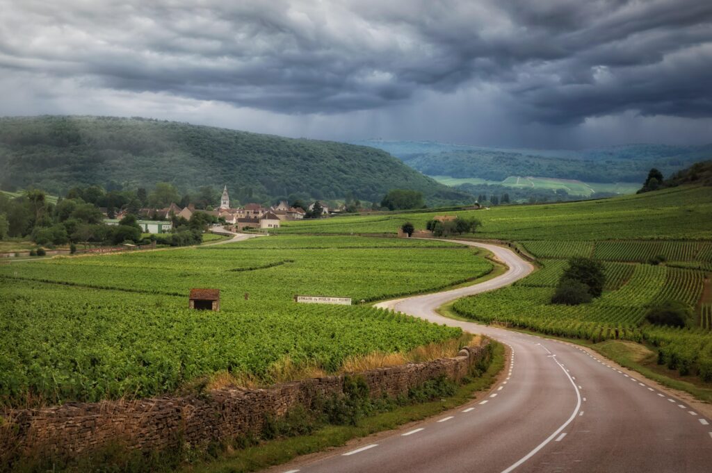Country road leading home at sunrise, a picture of restoration and the joy of salvation